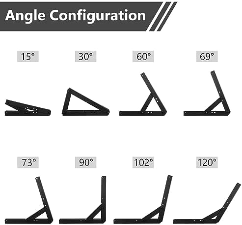 sihnman heavy duty adjustable angle bracket (2 pc) shown in use