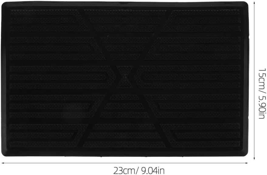 Healifty Universal Car Floor Mat Repair Patch, Rubber Heel Protector Pad for Driver Side Carpet, Anti-Slip Foot Pedal Plate Kit for Auto Truck Vehicle 9.05X5.90 Inch