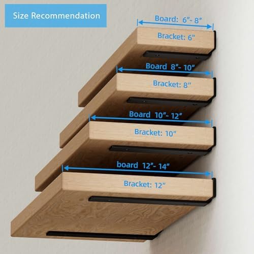 shelf brackets floating shlef brackets 12-inch 6-packs, 1/5-inch on a desk or shelf
