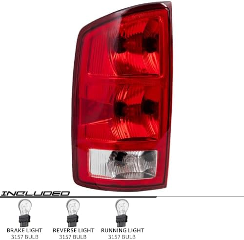 EPIC LIGHTING OE Fit Halogen Headlights Tail Lights Compatible with DGE 02-05 RAM 1500 03-05 RAM 2500 3500 [ 55077121AG 55077121AE 55077347AD 55077347AF ] Combo 4-Piece