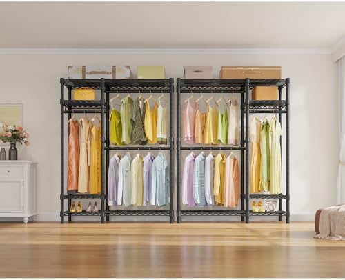 vipek v2 heavy duty clothes rack, portable metal, close-up detail
