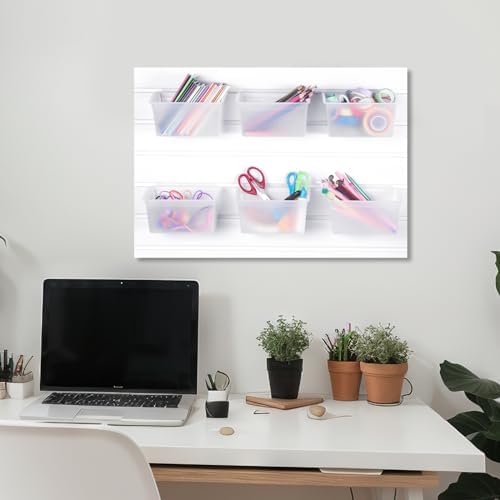 unittype 18 pcs slat wall bins wall mount showing dimensions