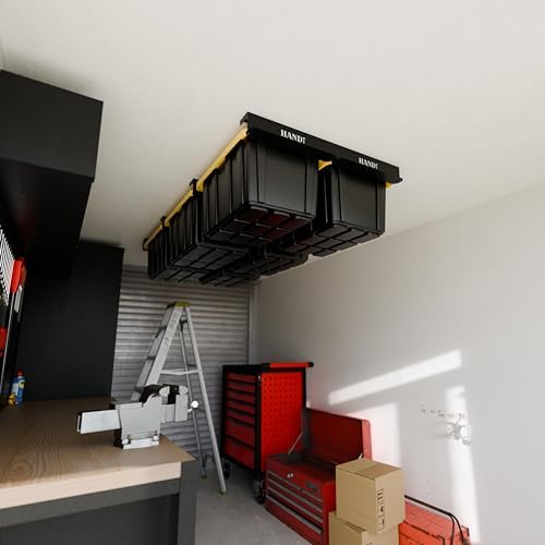 usa based overhead garage storage rack, connectable heavy, package contents