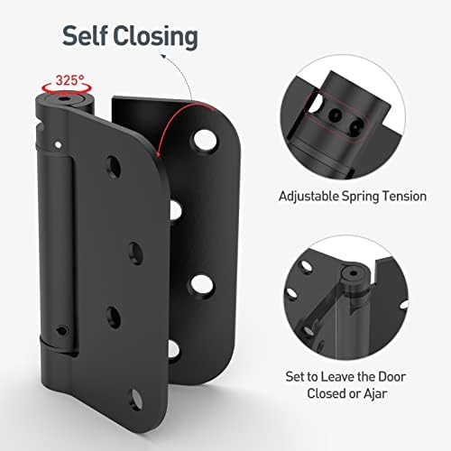 hosom 4 pack self closing door hinges 4, close-up detail