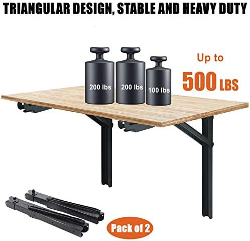 walmann 24" folding shelf brackets, collapsible brackets for showing dimensions