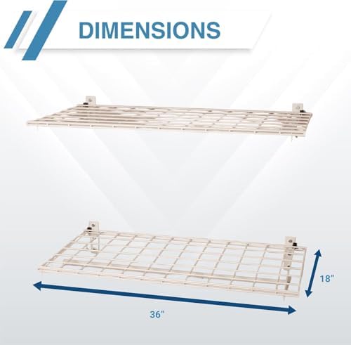 hyloft 2-pack heavy duty steel wall garage shelving, close-up detail