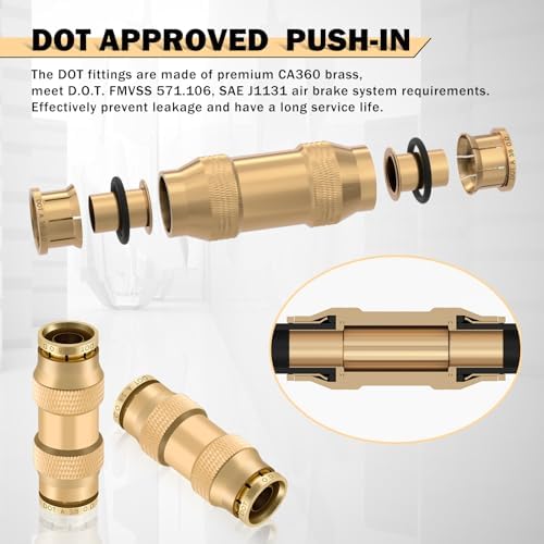 cheemuii 23pcs brass dot air line fittings kit shown in use