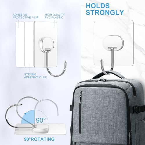 jinshunfa adhesive wall hooks 13lb heavy duty no showing dimensions
