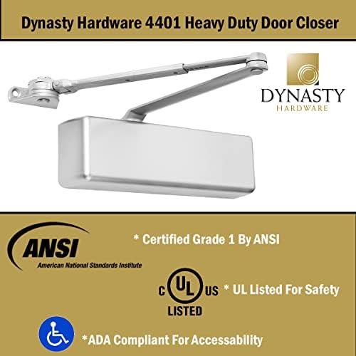 dynasty 4401 series door closer, sprayed aluminum, spring, package contents