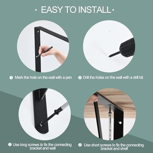 l20 x h 12" black heavy duty shelf, close-up detail