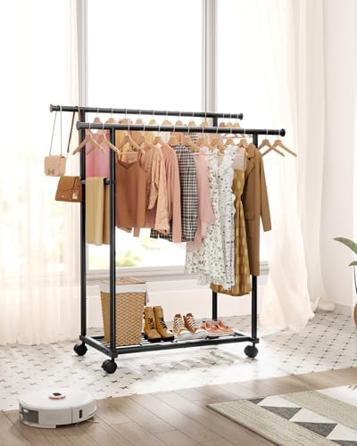 sakugi double rods clothes rack - metal clothing on a desk or shelf