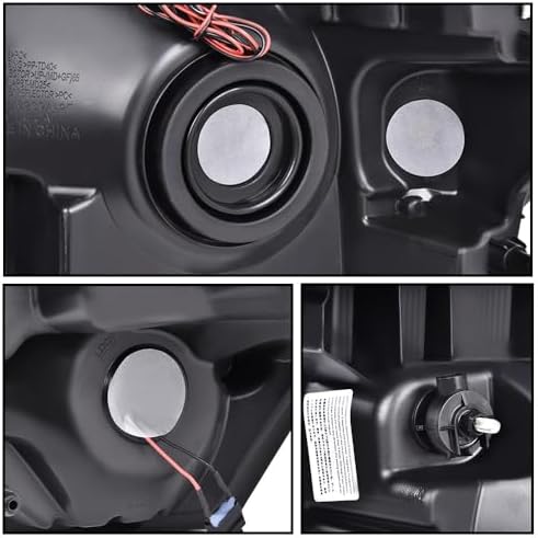 PIT66 LED DRL Headlights Assembly Fit 2009-2014 Ford F150 faros delanteros | Smoke Lens, Black Housing, Clear Reflector, Driver & Passenger Side Head Lamps