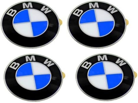 BMW Wheel Center Cap Emblems (4) OEM 64.5mm E46 E60 E90 E92; 36136767550