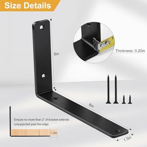 l 8" x h 6" x w1.5, 5mm shown in use