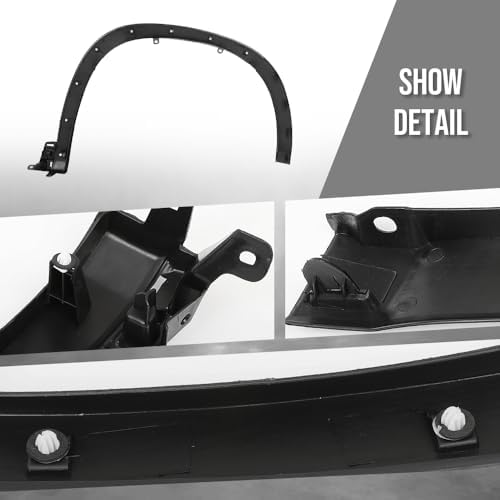 G-PLUS Fender Flare Molding Trim Left Driver Side Compatible with Toyota Highlander 2014 2015 2016 2017 2018 2019 TO1290105, 750860E030, 750860E010 Black
