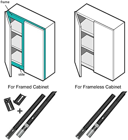 homdiy 10 pair soft close drawer slides 22, package contents