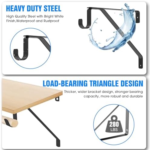 pisman heavy duty adjustable closet rod bracket 4-pack, package contents