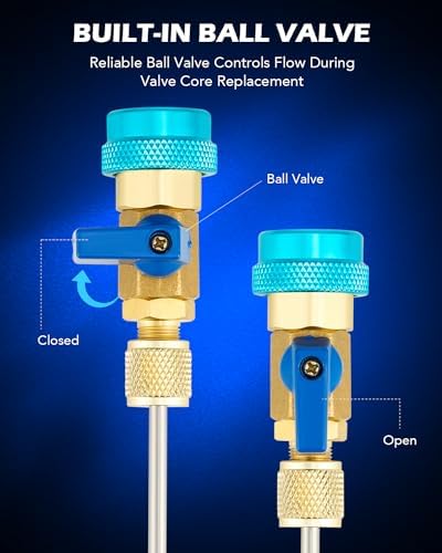 omt ac valve core removal tool, r134a r1234yf showing dimensions