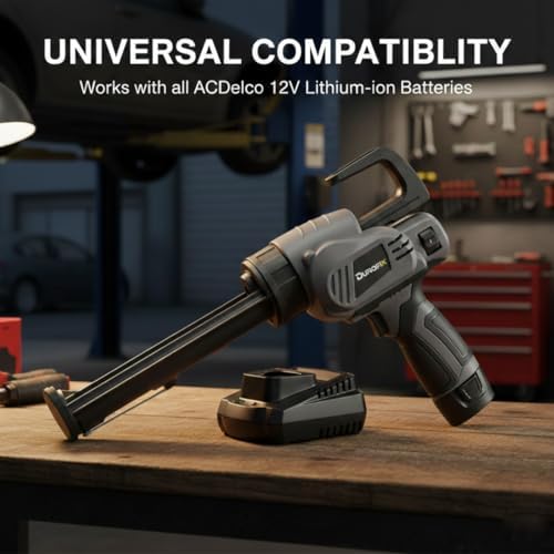 durofix rz1230-pg g12 12v cordless brushless caulking gun showing dimensions