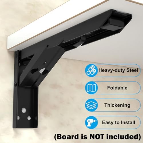 redcall 24inch floating shelf bracket,garage heavy duty folding showing dimensions