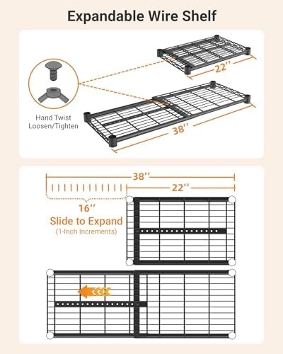 expandable closet organizer system adjustable clothes rack on a desk or shelf