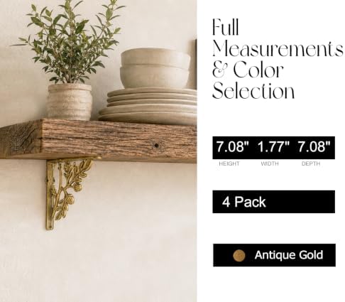 nach decorative shelf brackets, 4 pack of 7 shown in use