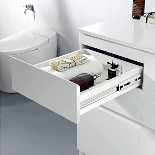 gobrico 22 inch rear/side mount drawer slides, ball, close-up detail
