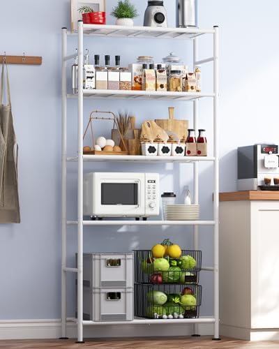 sakugi storage shelves - 5 tier shelf organizer shown in use