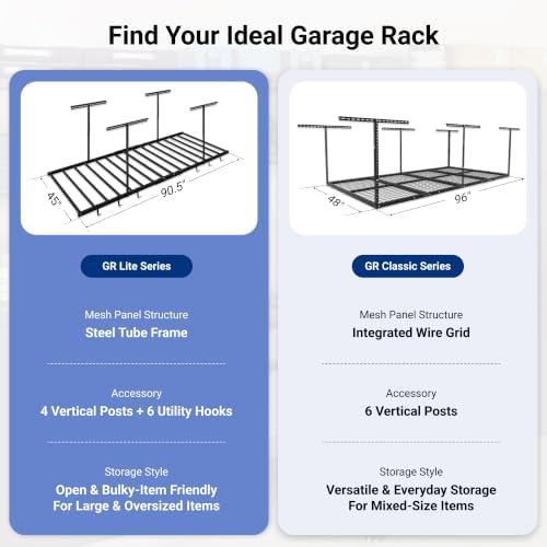 fleximounts 4x8 overhead garage ceiling storage rack with, package contents