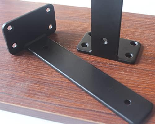 9 inch black hidden l shelf bracket (1/5, front angle view
