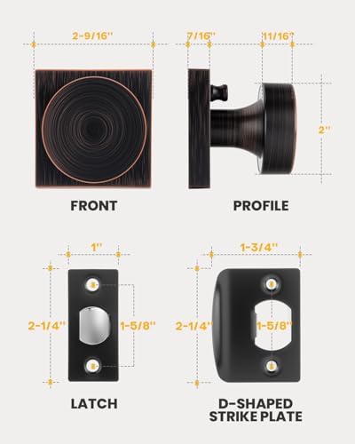 goldenwarm oil rubbed bronze door knobs interior privacy, package contents
