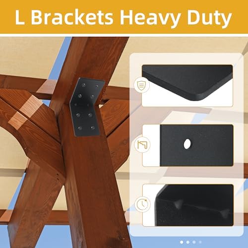 4"x4"x3-1/8 heavy duty steel corner bracket, l right on a desk or shelf