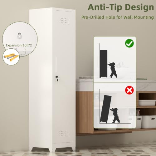 slim broom storage cabinets, metal cabinet with shelves, package contents