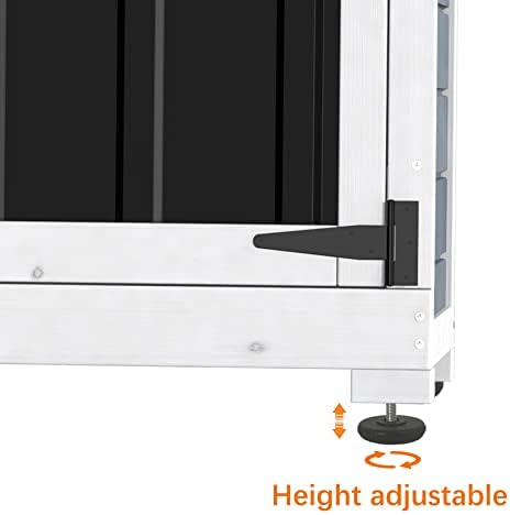gdlf outdoor storage cabinet, wood & metal garden on a desk or shelf