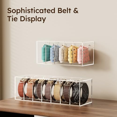 femeli acrylic belt organizers for closet 7-slots belt, package contents