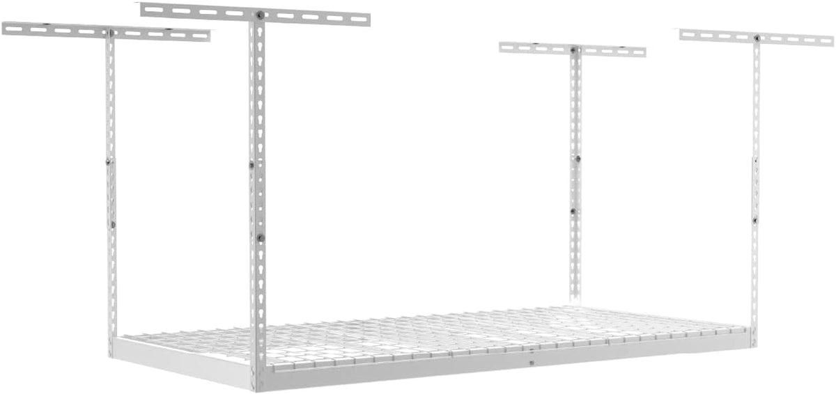 saferacks 2x8 overhead garage storage rack, white, 24"-45", main product view