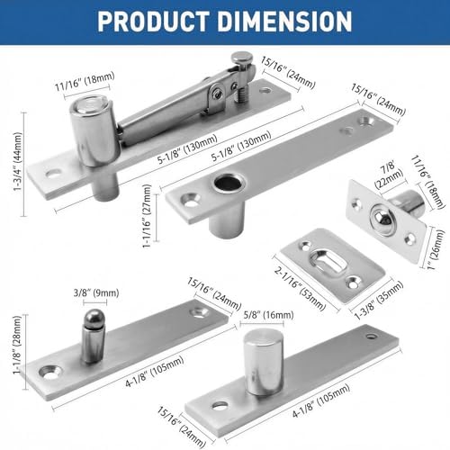 tambee pivot door hinge for secret door, heavy shown in use