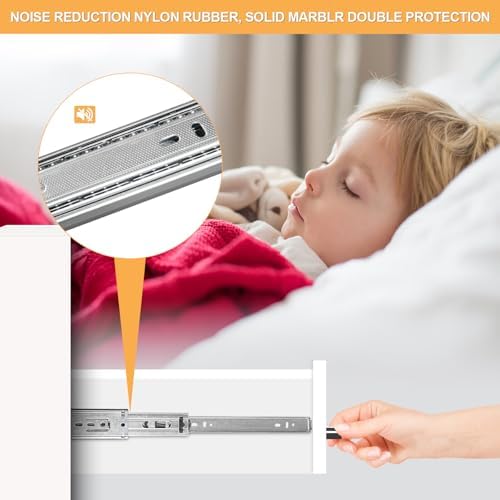 18 inch drawer slides 4 pairs (8pcs) full, package contents