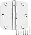 12 Pack Rounded Door Hinges 3.5 inch X 3-1/2" 5/8 Radius, Polished Chrome 3 ½ by TDCHINGES