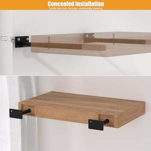 floating shelf brackets, 10 inch hidden shelf brackets showing dimensions