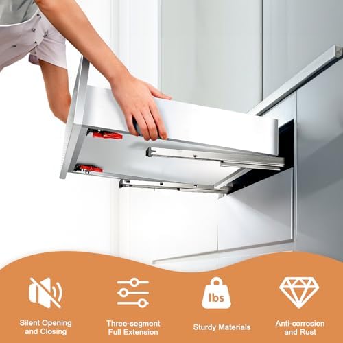 probrico 10 pairs 21 inch undermount drawer slides shown in use