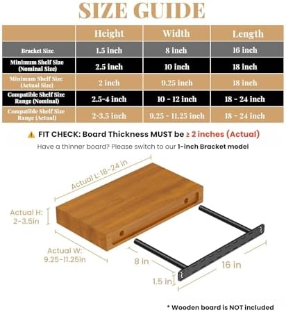 floating shelf hardware heavy duty hidden shelf brackets shown in use