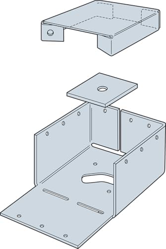 simpson strong-tie abw66z abw zmax galvanized adjustable standoff on a desk or shelf
