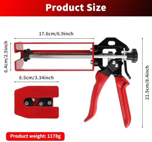 200ml dual cartridge epoxy gun 1:1 & 2:1 on a desk or shelf