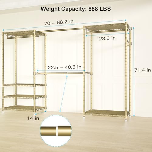 ulif e1 heavy duty closet garment rack, 6, package contents