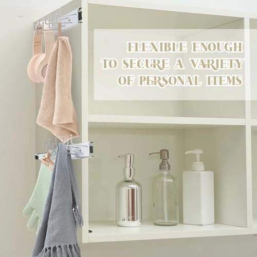 blulu 2 pcs 13.8'' sliding tie rack hangers on a desk or shelf