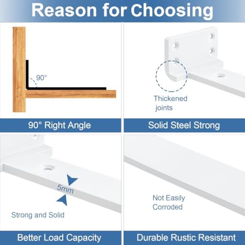 heavy duty shelf brackets, 10 inch 6 pack, package contents