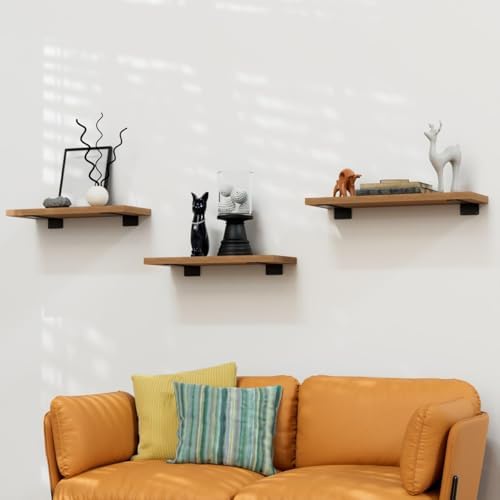 leopo 8 inch 12 pack floating shelf brackets on a desk or shelf