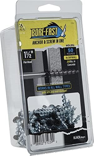 hillman borefast drywall anchors, 1-1/2in pan head, 75 on a desk or shelf