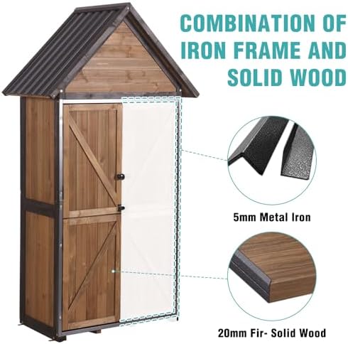 outdoor storage cabinet,garden shed with metal frame adjustable shown in use